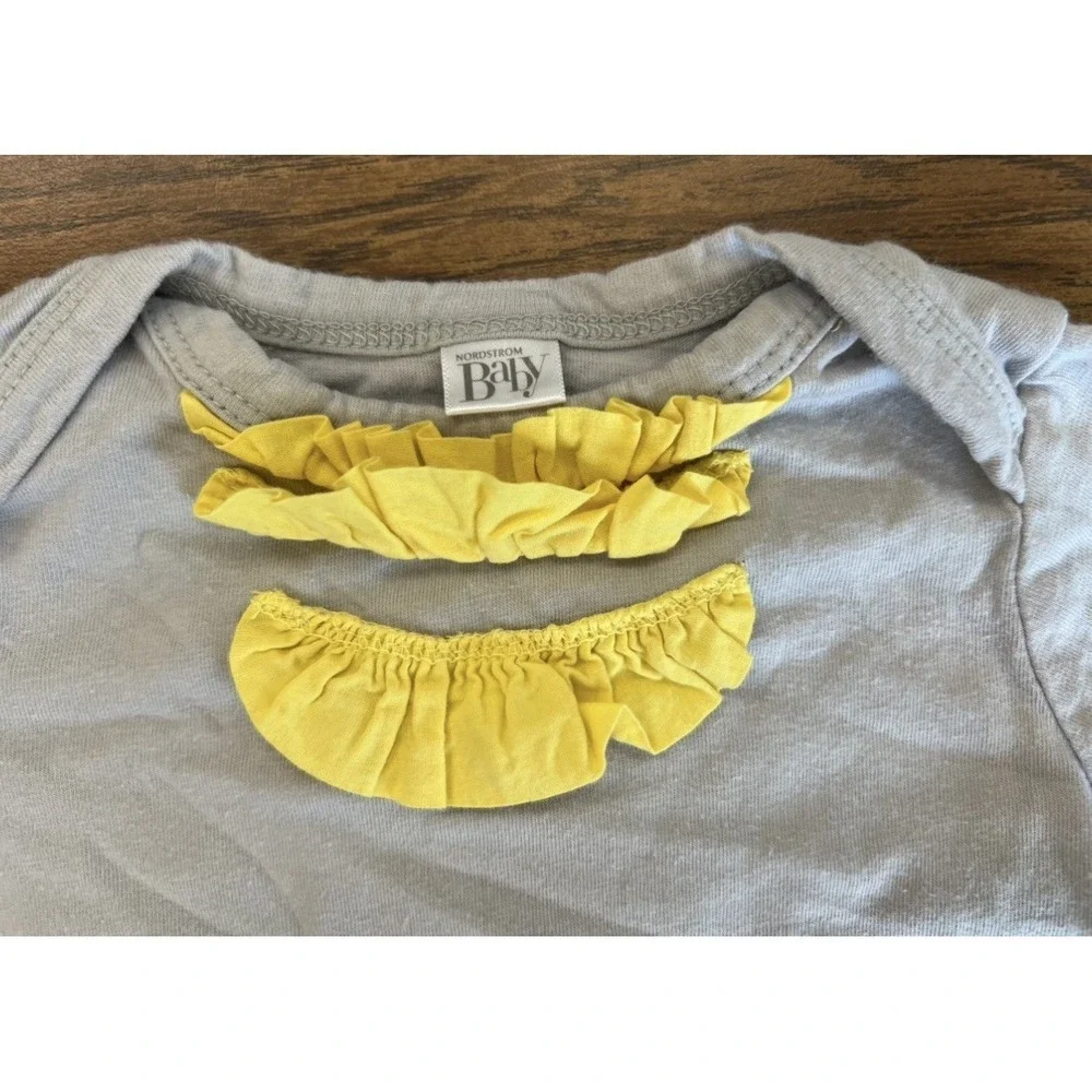 9m Nordstrom Baby Gray Yellow Ruffles